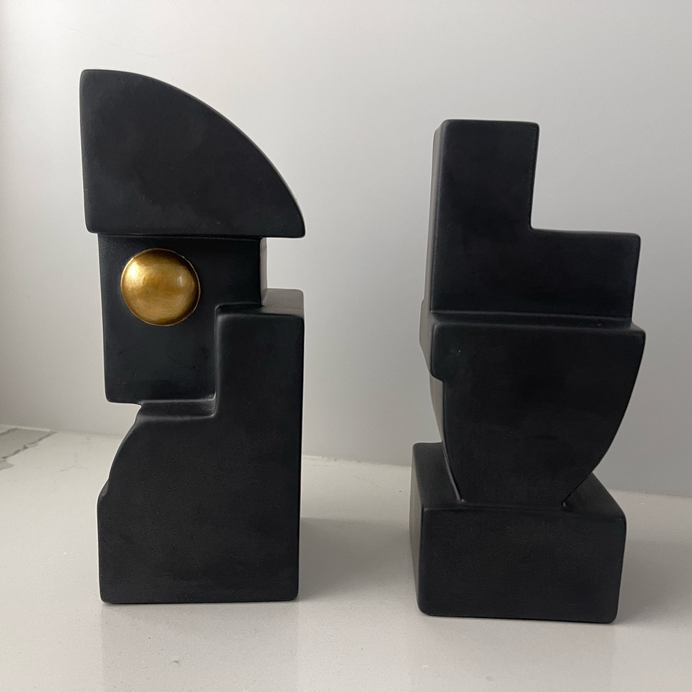 L’Objet Cubisme Bookend 1 and 2 Set